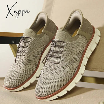 Sneaker Men Shoes Casual Height Increasing Loafers Mesh Breathable Lightweight Solid Colors Slip On